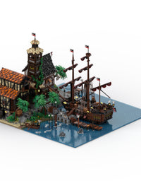 Modular Building Toys For Pirate Town Ship Port Terminal Building - TryKid
