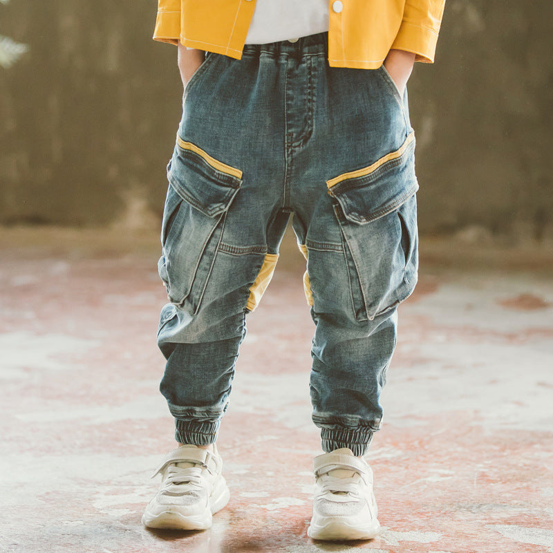 Boys Spring And Autumn Jeans - TryKid