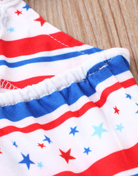 Kids Summer Sleeveless Firework Flag Dress
