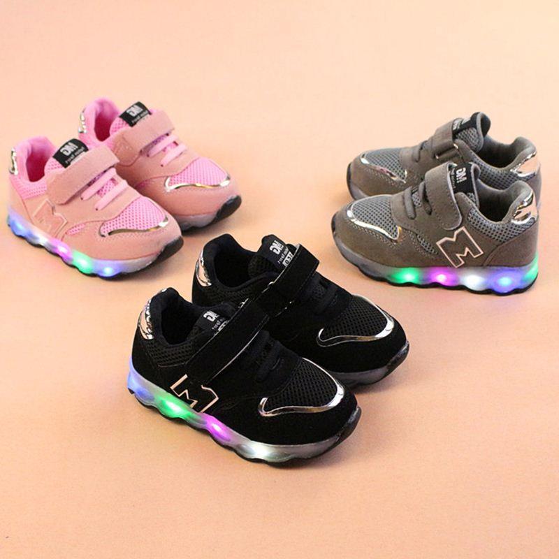 Child Led Liht Shoes Baby Boys Sneaker Kids Irl Sport Shoe - TryKid
