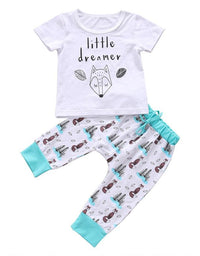 Newborn Baby Clothes Set T-shirt Tops+Pants Little Boys and Girls Outfits - TryKid
