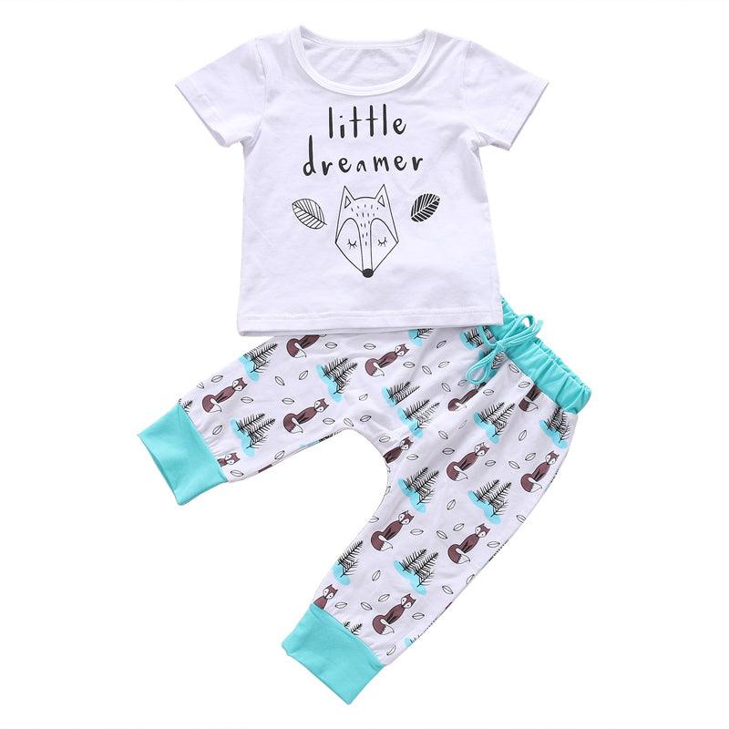 Newborn Baby Clothes Set T-shirt Tops+Pants Little Boys and Girls Outfits - TryKid