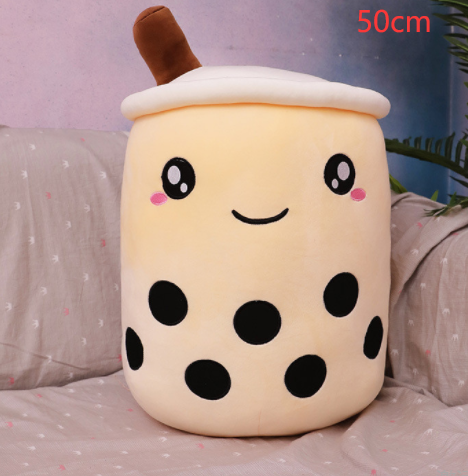 Cute Fruit Drink Plush Stuffed Soft Strawberry Milk Tea Plush Boba Tea Cup Toy Bubble Tea Pillow Cushion Kids Gift - TryKid