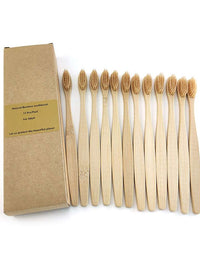 12 Bamboo charcoal environmentally friendly toothbrushes
