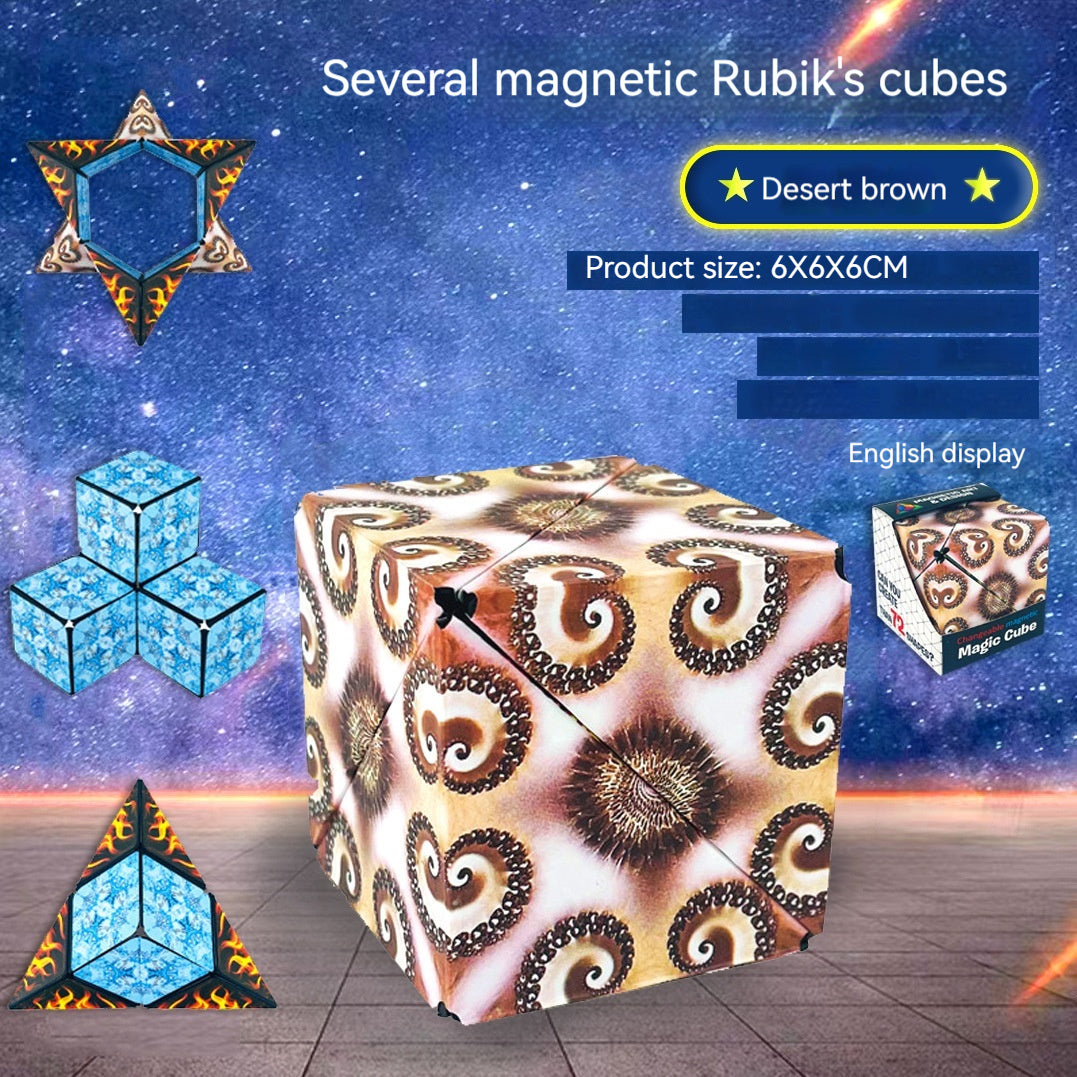 Solid Geometry Variable Magnetic Rubik's Cube Blocks Funny Toys - TryKid