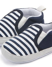 Brand New Pram Newborn Toddler Baby Girls Boys Kids Infant First Walkers Striped Classic Shoes Loafers Casual Soft Shoes - TryKid
