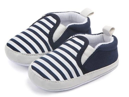 Brand New Pram Newborn Toddler Baby Girls Boys Kids Infant First Walkers Striped Classic Shoes Loafers Casual Soft Shoes - TryKid