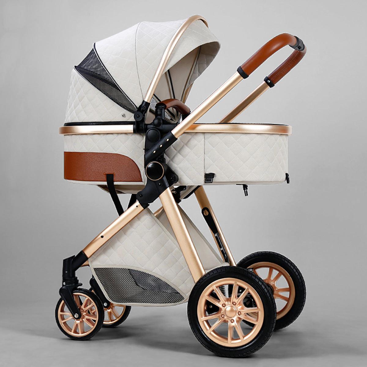 Lightweight Folding Two Way Shock Absorbing Newborn Baby Stroller - TryKid