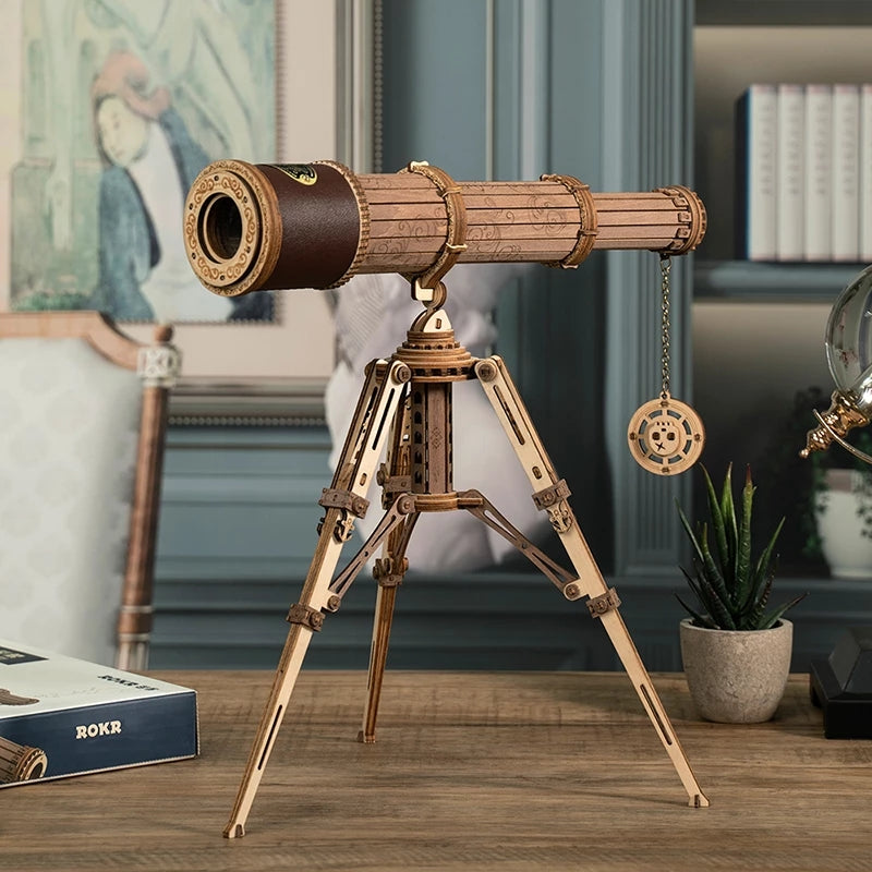 Monocular Telescope 3D Wooden Puzzle Game Assembly Toys for Children Teens - TryKid