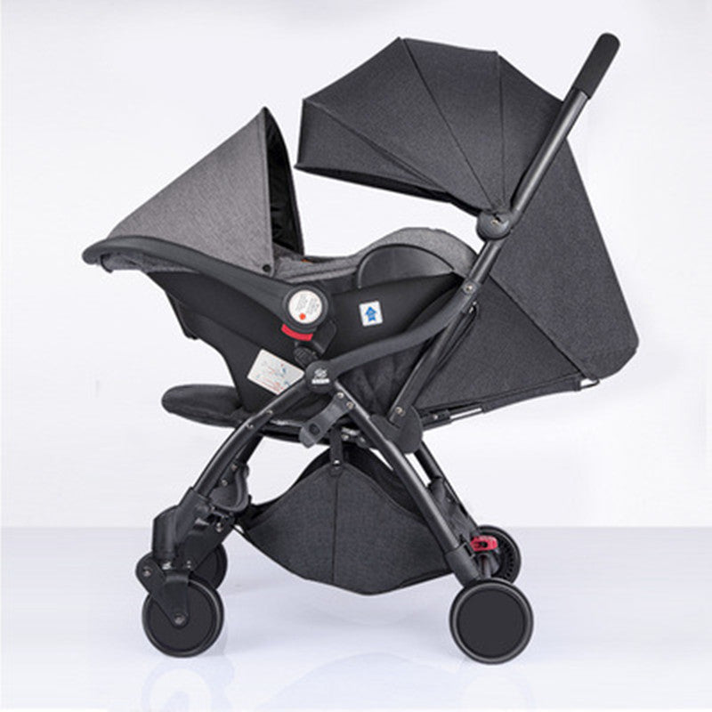 Automatic Folding Baby Stroller Basket Three In One Combination Of Models - TryKid