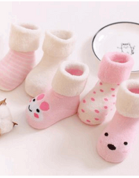 Autumn and winter thick warm children's socks terry cute tube socks men and women baby socks baby socks
