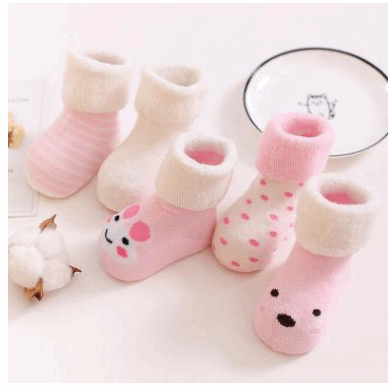 Autumn and winter thick warm children's socks terry cute tube socks men and women baby socks baby socks