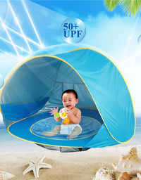 Baby Beach Tent Kids Outdoor Camping Easy Fold Up Waterproof  Up Sun Awning Tent UV-protecting
