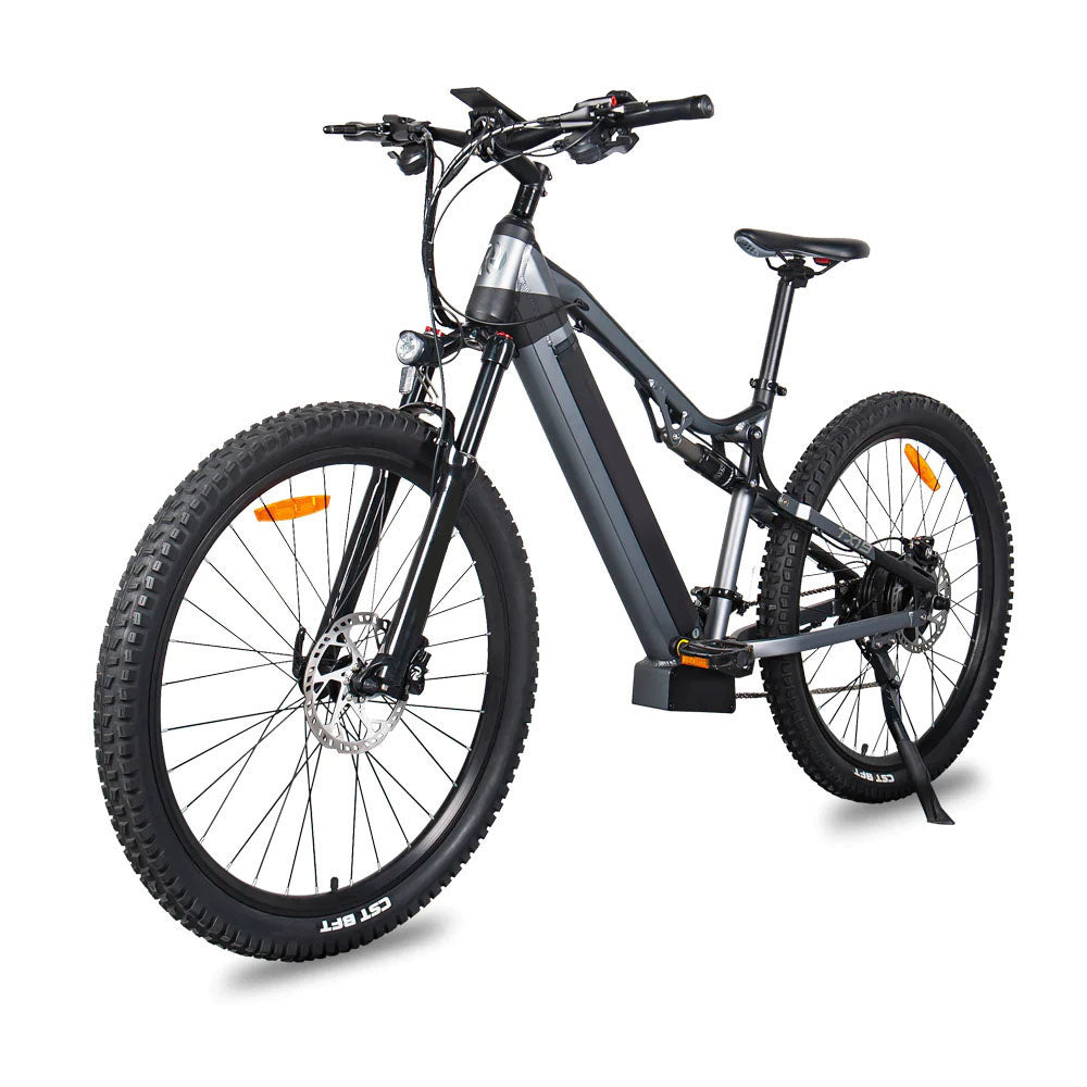 500W Electric Bicycle Ebike 27.5 Inches Mountain E-Bike 48V City EMTB 27 Speed Gray - 500W Bafang Motor - TryKid