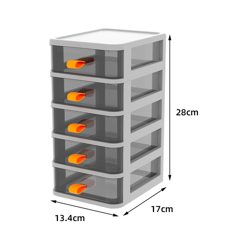 Transparent Desktop Storage Box Small Drawer Type Desk Storage Cabinet Plastic - TryKid