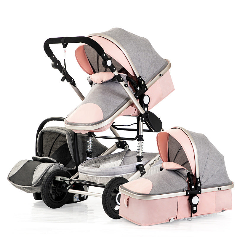 Good Quality Travel Baby Stroller Luxury 3 In One - TryKid