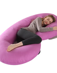 Crystal Velvet C-type Pregnancy Pillow For Sleeping On The Side - TryKid
