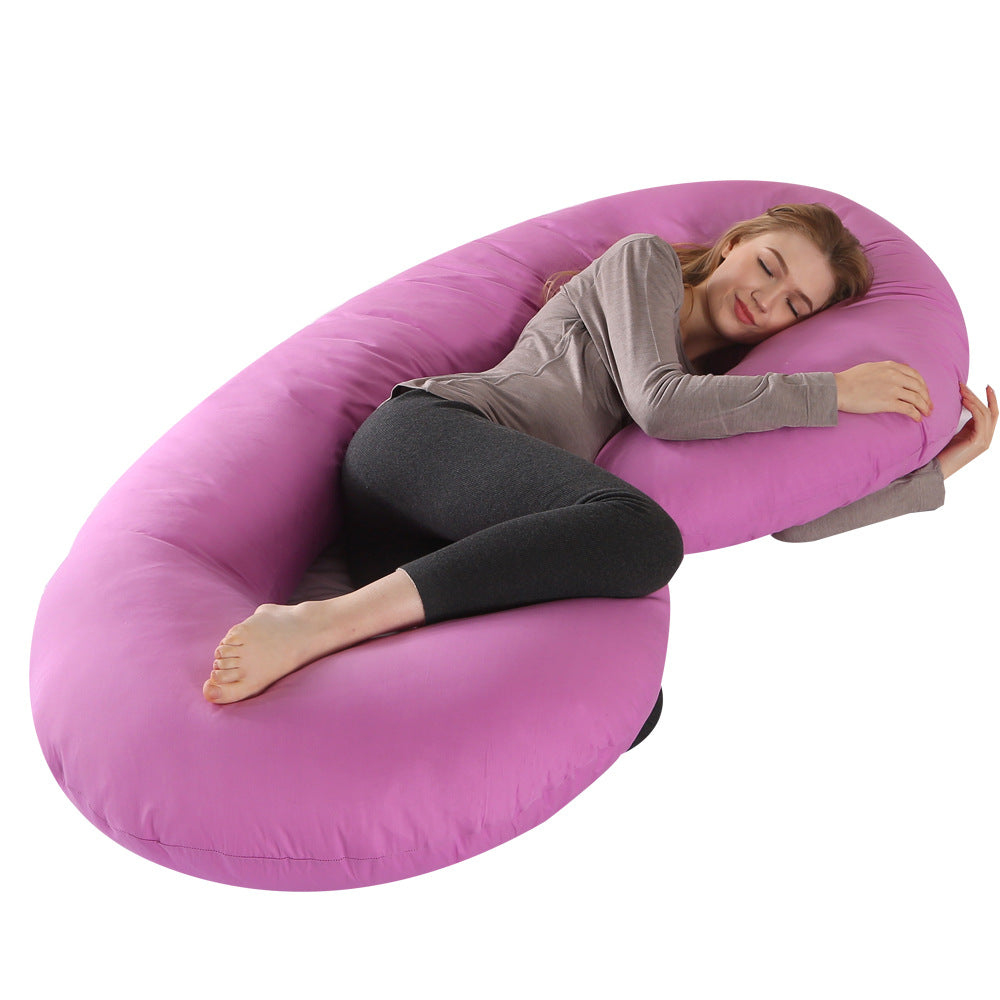 Crystal Velvet C-type Pregnancy Pillow For Sleeping On The Side - TryKid