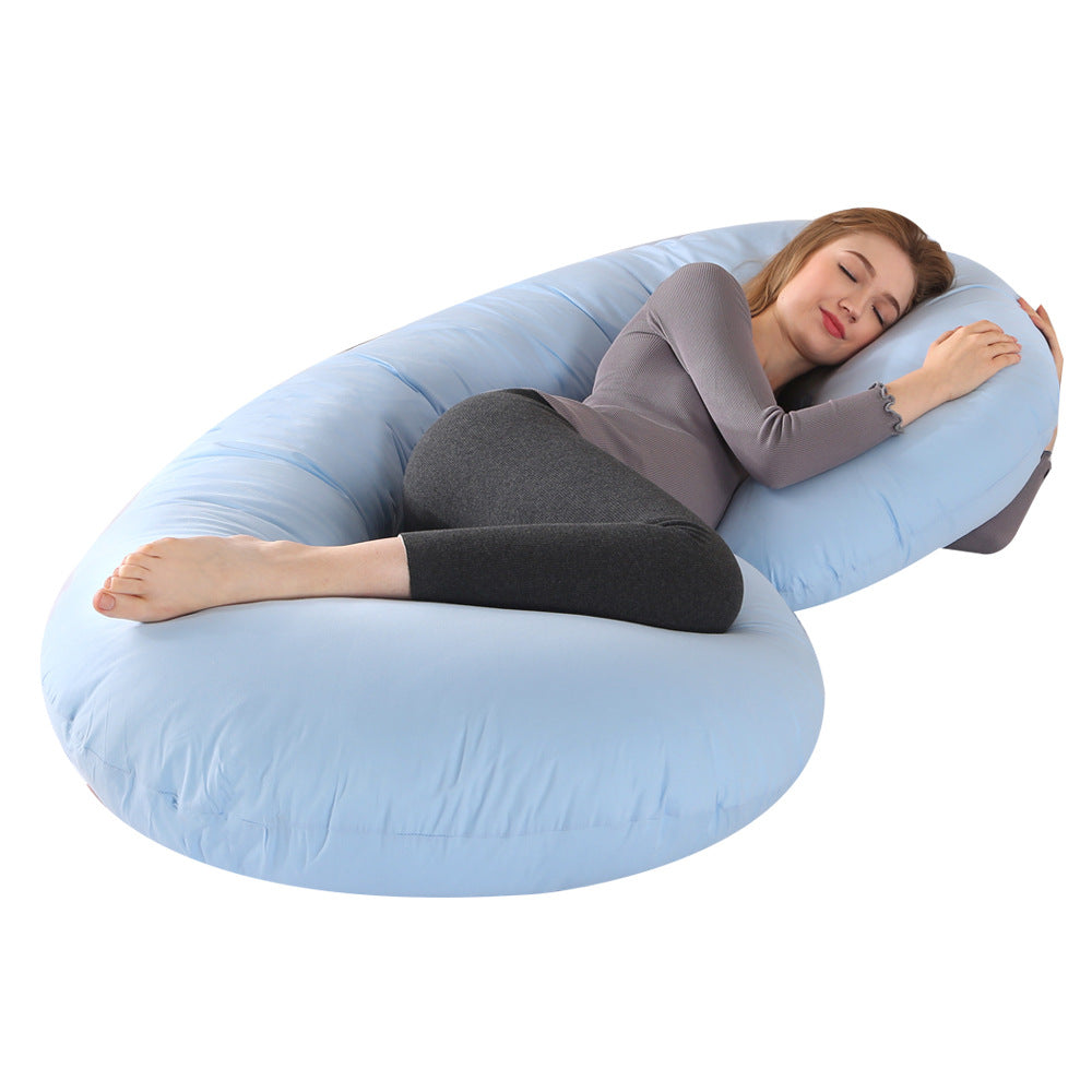 Crystal Velvet C-type Pregnancy Pillow For Sleeping On The Side - TryKid