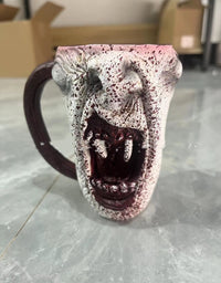 Handmade Gothic Vampire Half Face Mug
