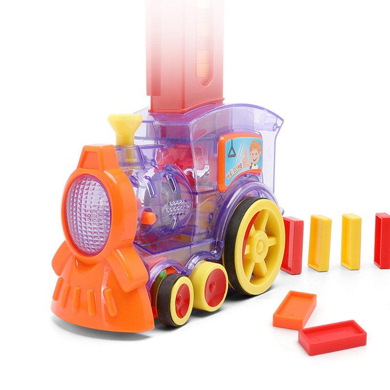 Domino Train Toys Baby Toys Car Puzzle Automatic Release Licensing Electric Building Blocks Train Toy - TryKid