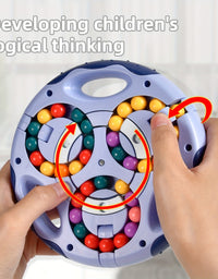 Rotating Magic Bean Cube Magic Bean Cube Toys Portable Double-Sided Ball Rotating Bean 3D Puzzles Education Toy For Kids Double Flip Handheld Puzzle Rings Stress Fidget Spinners Toys - TryKid
