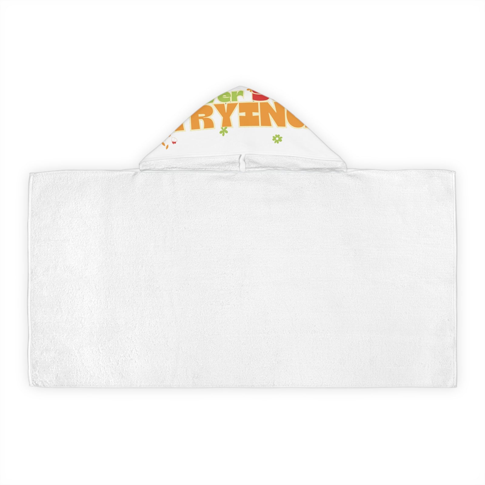 TRYKID Logo Youth Hooded Towel with 'NEVER STOP TRYING' Motto – Perfect for Kids!