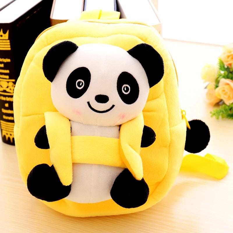 Cartoon panda plush children's school bag - TryKid