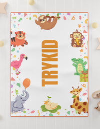 Cozy Comfort: Soft Fleece Baby Blanket Featuring the Adorable TryKid Logo - Perfect for Snuggles and Sweet Moments
