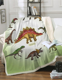 Kids Children Dinosaur Fluffy Soft Cotton Blanket Jurassic Cartoon Boys Girl Throw Blankets For Beds Home Textile Bedding Outlet - TryKid
