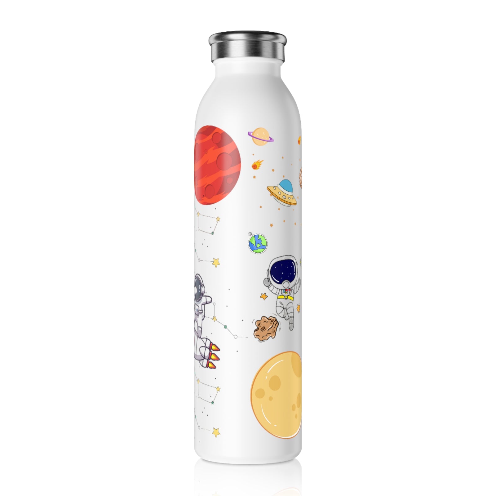 Explore the Cosmos Stainless Steel Water Bottle - Stars, Planets, Galaxies, Astronauts, and Rocket Ship Fun for Kids and Parents - TryKid's Cool and Trending New Design