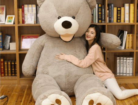 Giant Teddy Bear Plush Toy Huge Soft Toys Leather Shell - TryKid