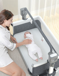 Portable Baby Bed Electric Bassinet Splicing Bed Foldable Newborn Baby Bedside Bed Baby Bed - TryKid
