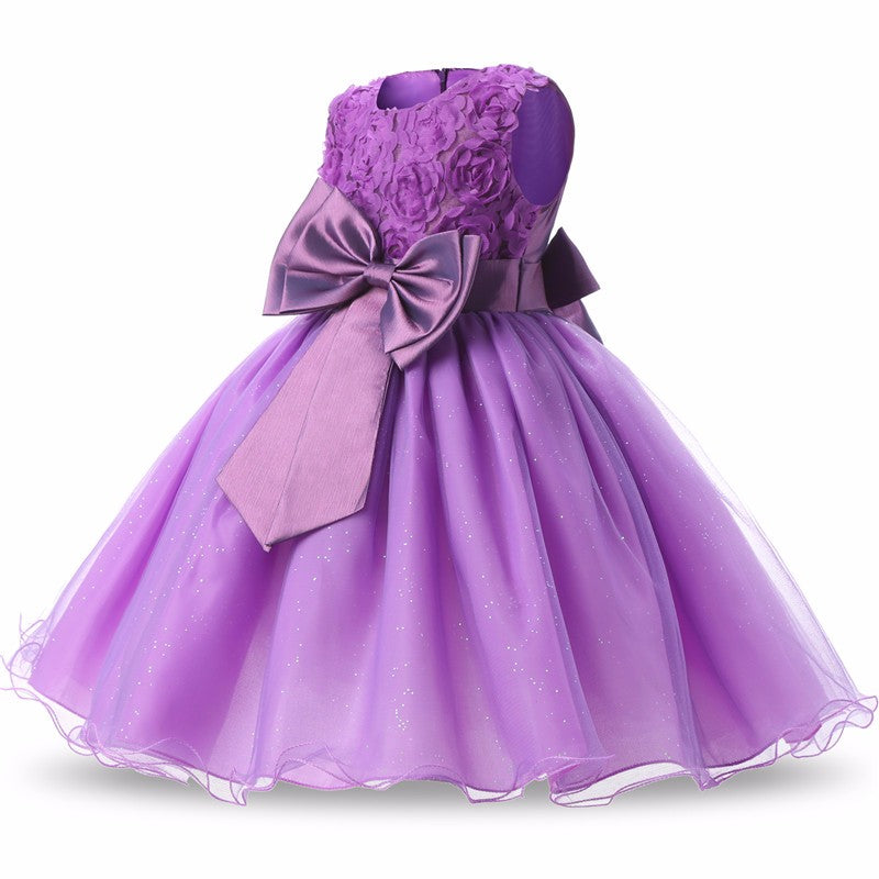 Princess Flower Girl Dress Summer Tutu Wedding Birthday Party Dresses - TryKid
