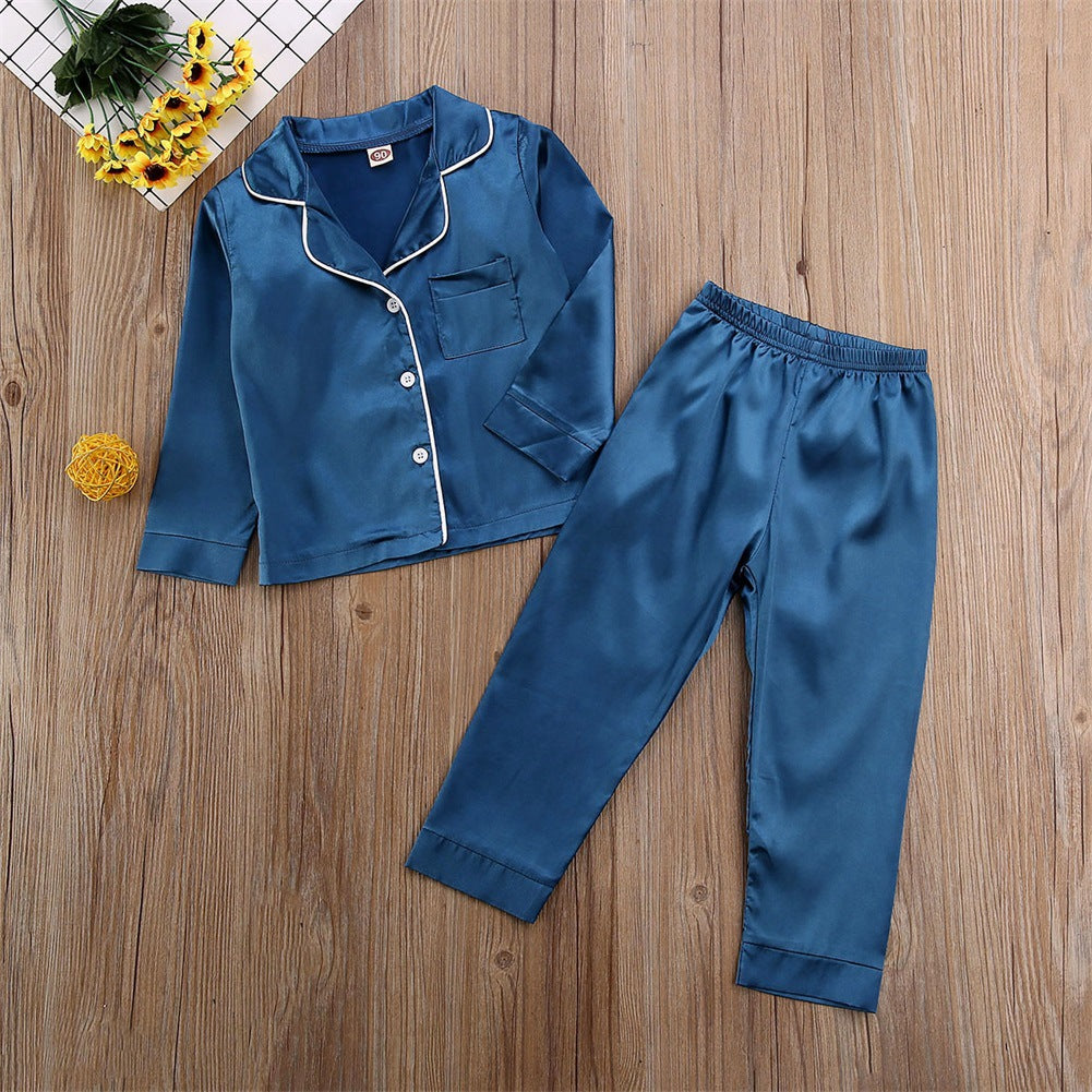 Pure Color Children's Bathrobe Casual Fashion Suit - TryKid