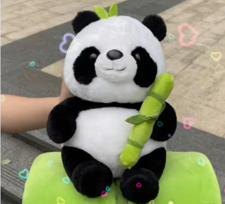 Simulated Bamboo Tube Flower Panda Pillow - TryKid
