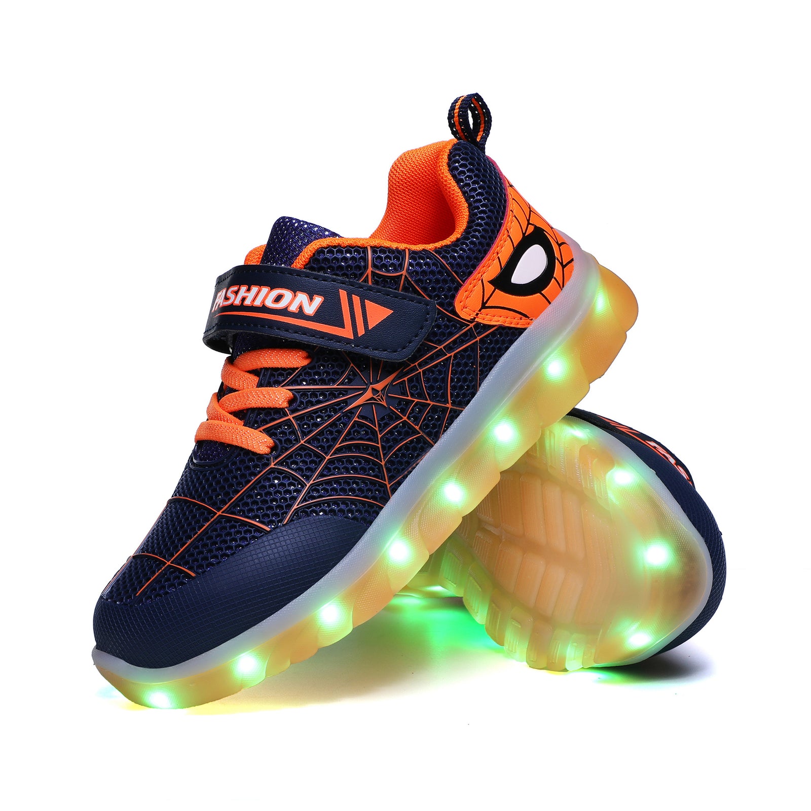 Size 26-37 Kids Led USB Recharge Glowing Shoes Children's Hook Loop - TryKid