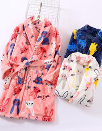 Children's Autumn And Winter Flannel Pajamas Home Clothes Boys And Girls - TryKid
