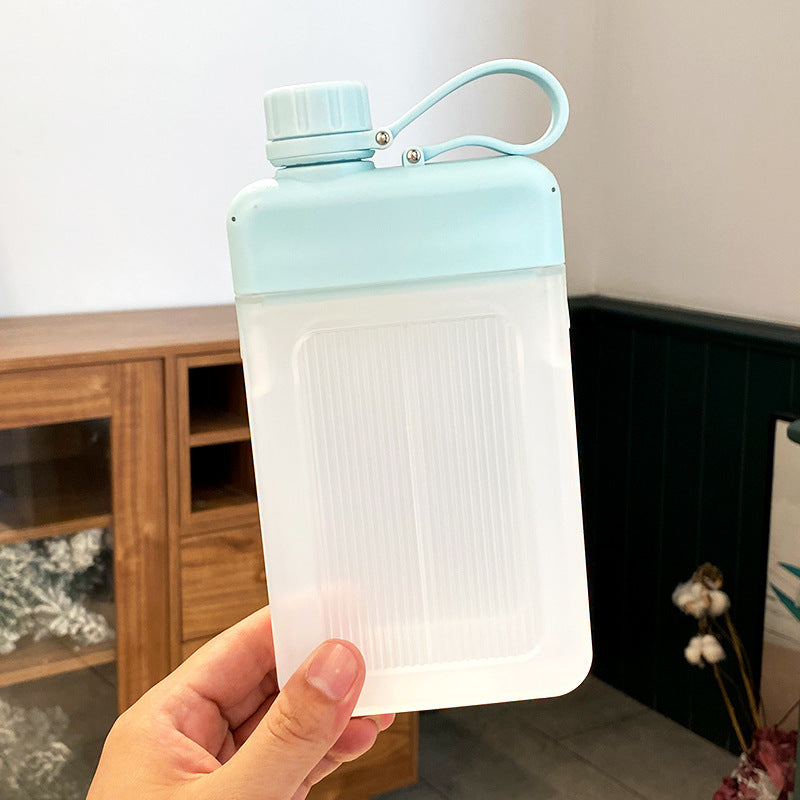 Portable Pocket Water Bottle Creative Flat Sports Bottle Simple - TryKid