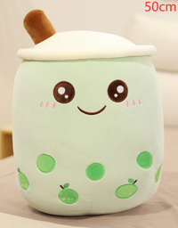 Cute Fruit Drink Plush Stuffed Soft Strawberry Milk Tea Plush Boba Tea Cup Toy Bubble Tea Pillow Cushion Kids Gift - TryKid
