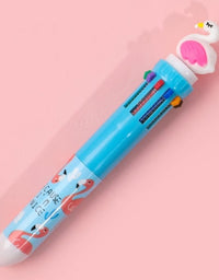 Girly Heart Cartoon Multicolor Press Ballpoint Pen - TryKid
