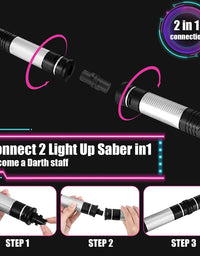 Lightsaber Kids - 2 Pack - LED Light Up Saber With Sound Retractable 7 Colors Light Saber Sword For Boys Kids Party Favors - TryKid

