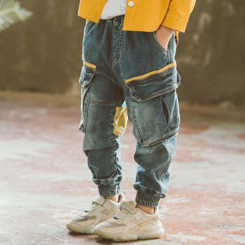 Boys Spring And Autumn Jeans - TryKid