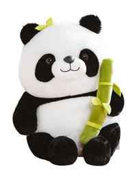 Simulated Bamboo Tube Flower Panda Pillow - TryKid
