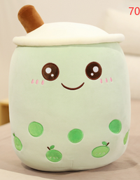 Cute Fruit Drink Plush Stuffed Soft Strawberry Milk Tea Plush Boba Tea Cup Toy Bubble Tea Pillow Cushion Kids Gift - TryKid
