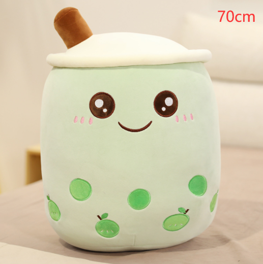 Cute Fruit Drink Plush Stuffed Soft Strawberry Milk Tea Plush Boba Tea Cup Toy Bubble Tea Pillow Cushion Kids Gift - TryKid