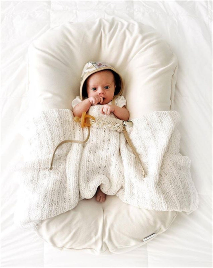 Baby Nest Bed Crib Newborn Baby Nest Cot Cribs Infant Portable Cotton Crib Travel Cradle Cushion - TryKid