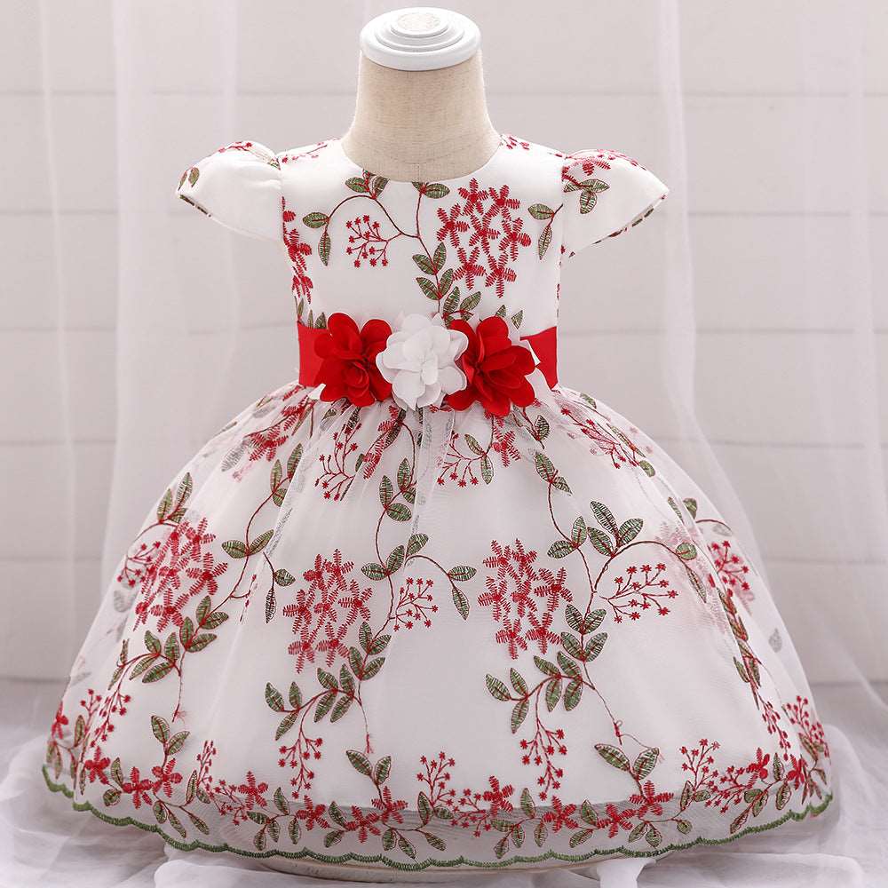 2021 summer children's clothing new baby birthday party wedding dress skirt girls fluffy dress