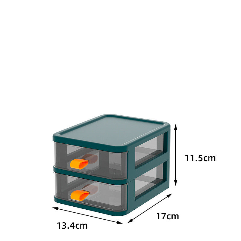 Transparent Desktop Storage Box Small Drawer Type Desk Storage Cabinet Plastic - TryKid