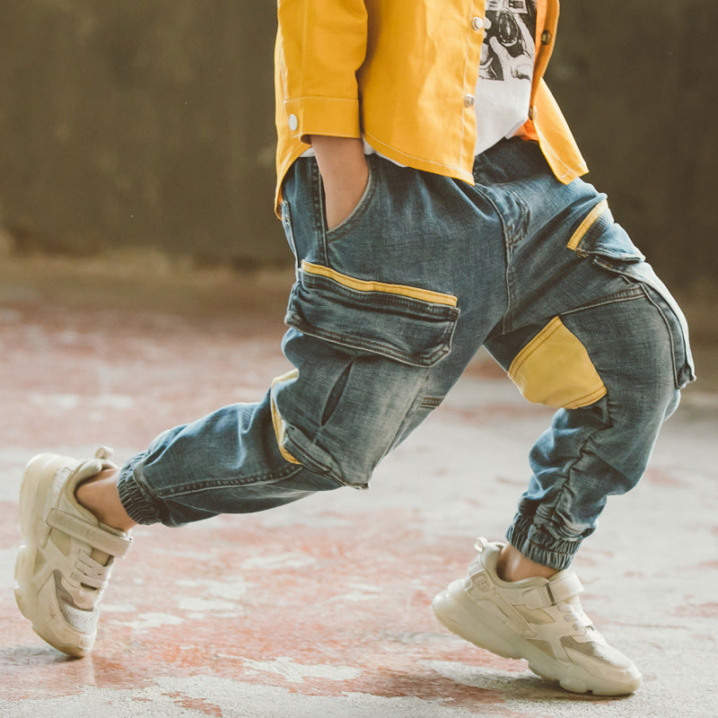 Boys Spring And Autumn Jeans - TryKid